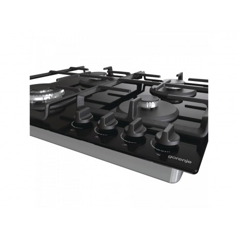 Gorenje | GTW641EB | Hob | Gas on glass | Number of burners/cooking zones 4 | Rotary knobs | Black - 5